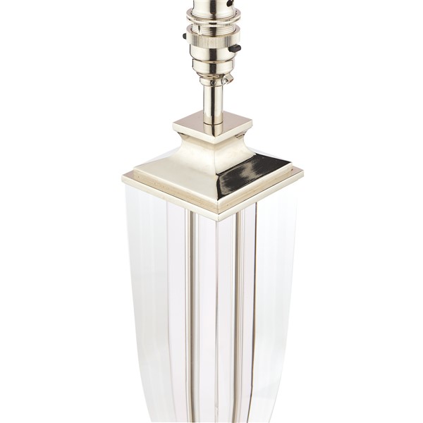 (image for) Laura Ashley Carson Large Table Lamp Polished Nickel & Crystal Base Only
